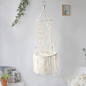 Macrame Hanging Cat Bed – Wall & Ceiling Mounted Hammock Swing - Image 3