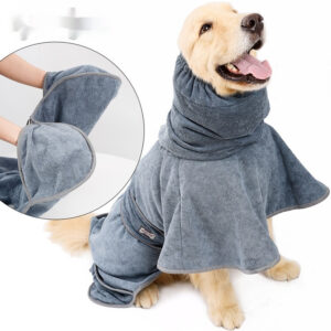 Super Absorbent Cotton Dog Bathrobe – Quick-Drying & Cozy - Image 2