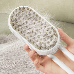 3-in-1 Steamy Rechargeable Comb Brush – Hair Removal, Massage & Anti-Static - Image 2