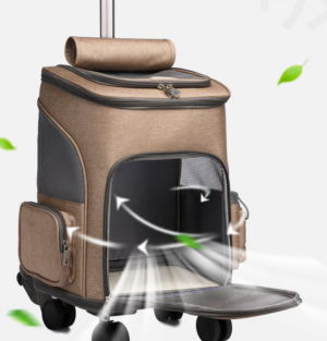 Portable Foldable Trolley Pet Backpack – Travel-Friendly & Durable - Image 3